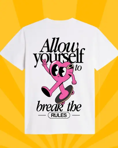 Playera 'Break the Rules' Retro collection